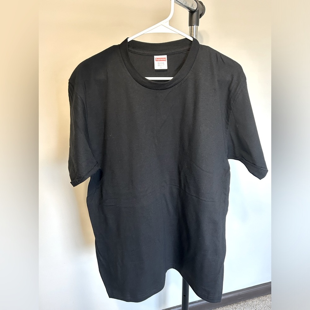SUPREME Blank Tee Sz:L    Black